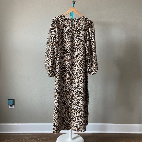 ❌SOLD❌ Leopard-print Balloon-sleeved Long Dress - Picture 9 of 10